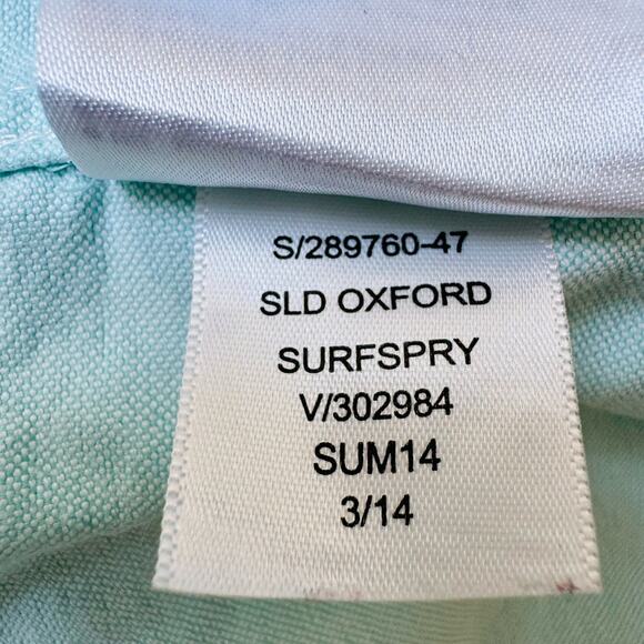 GAP The Modern Oxford Cotton Surf Spray Green Blue Preppy Summer Shirt Sz Small - Picture 12 of 13